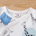 Baby Girl/Boy Elephant & Giraffe Print Short-sleeve Jumpsuit  image 3