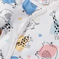 Baby Girl/Boy Elephant & Giraffe Print Short-sleeve Jumpsuit  image 5