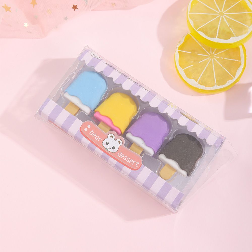 Food Erasers Cute 3D Donut Dessert Erasers Toy Gifts Set For Kids Classroom Rewards Student Stationery Supply