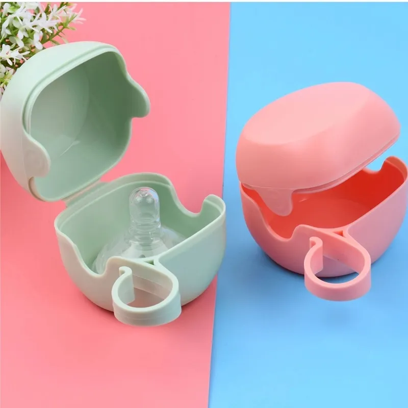 Pacifier Storage Box Container Portable Handbag Pouch Bag Pacifier Holder Case Protective Storage Container Green big image 1