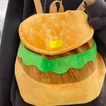 Cute hamburger-shaped parent-child bag, single shoulder / double shoulder / portable  image 4
