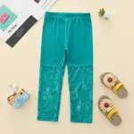 Kid Girl Floral Lace Design Solid Color Capri Leggings Only $5.69 PatPat US  Mobile