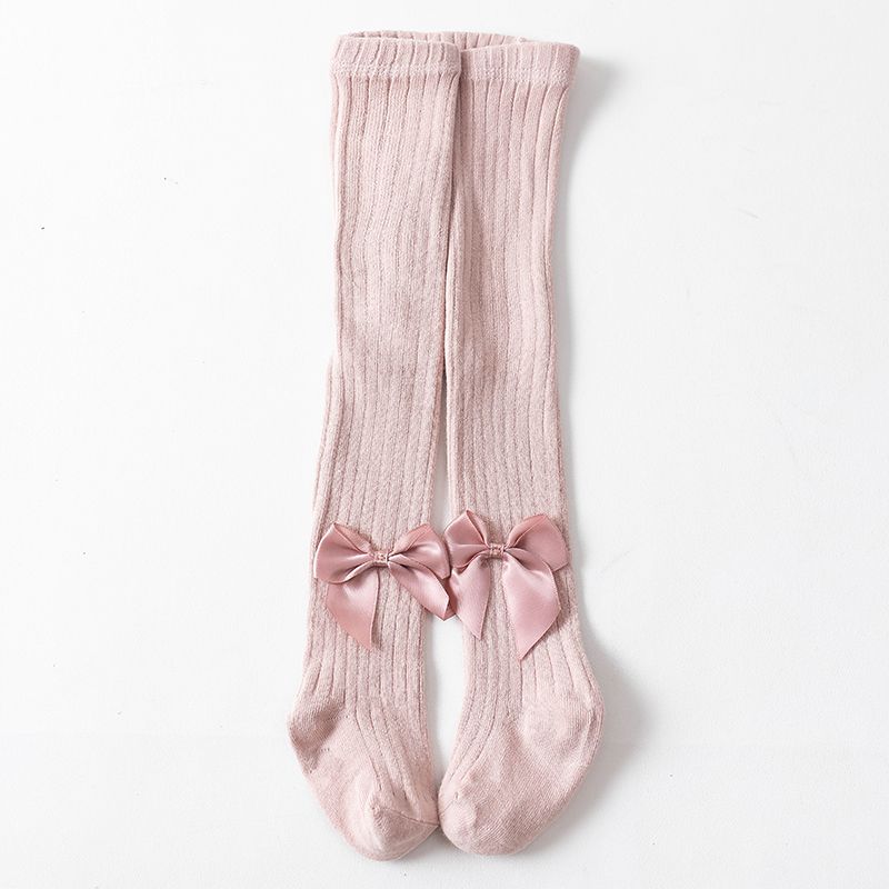 Baby / Toddler / Kid Solid Bowknot Stockings (Various Colors)