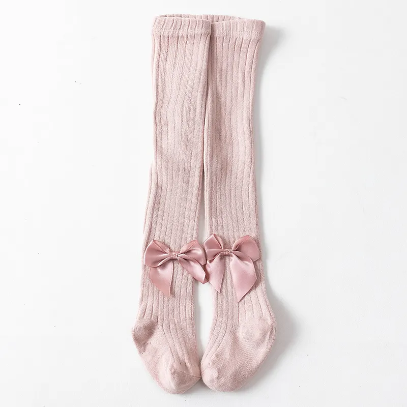 Baby / Toddler / Kid Solid Bowknot Stockings (Various Colors)