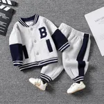 2pcs Baby/Toddler Boy Classic Letter Long Sleeve Set  Baby