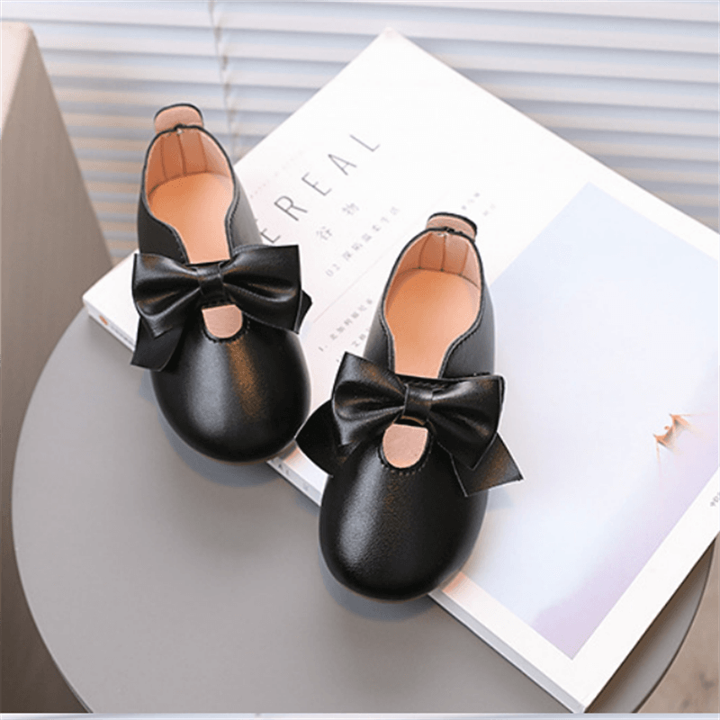 Toddler & Kids Solid Color Bow Decor Shoes