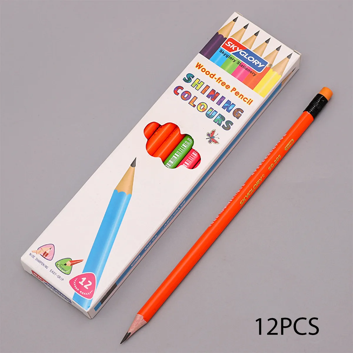12-pack Wood Pencils Office School Home Students Stationery Supplies  big image 1