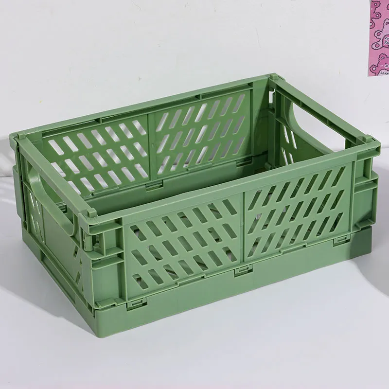 kreativer faltbarer Kunststoff-Aufbewahrungskorb Desktop-Briefpapier-Organizer-Box