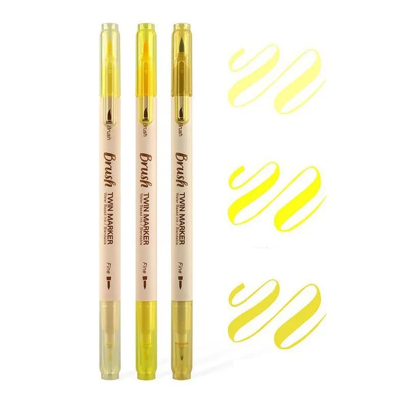 Dual Markers Brush Pen Colored Pen Fine Point Art Marker & 
