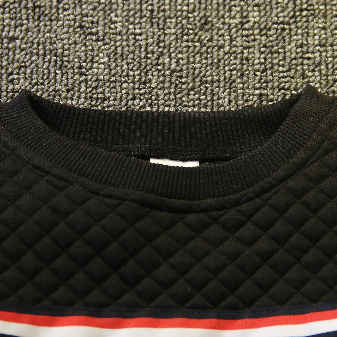 Kid Boy Preppy style Striped Webbing Textured Pullover Sweatshirt  image 3