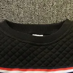 Kid Boy Preppy style Striped Webbing Textured Pullover Sweatshirt Black image 3