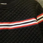 Kid Boy Preppy style Striped Webbing Textured Pullover Sweatshirt  image 4