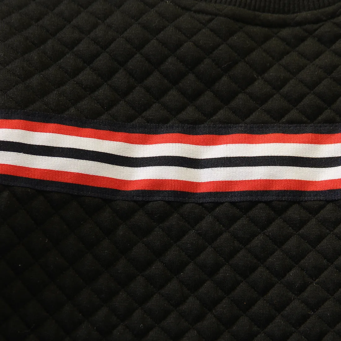 Kid Boy Preppy style Striped Webbing Textured Pullover Sweatshirt  image 5