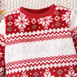 Christmas Baby Boy/Girl Allover Snowflake Long-sleeve Flannel Pullover  image 3