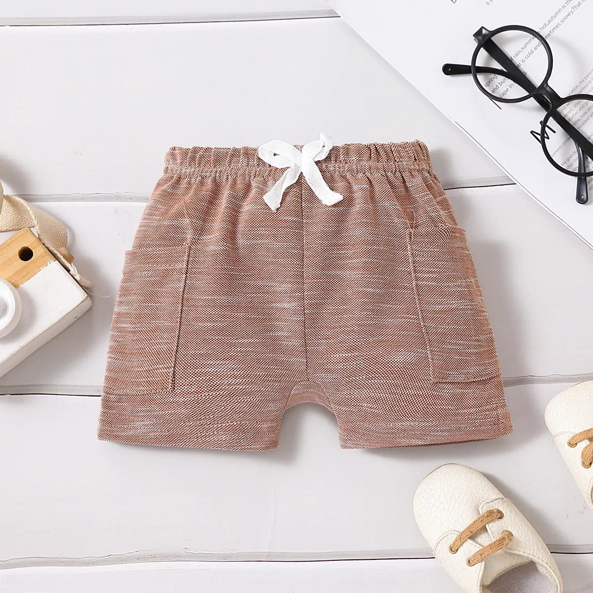 Bébé Garçon Tendance Shorts Marron big image 1