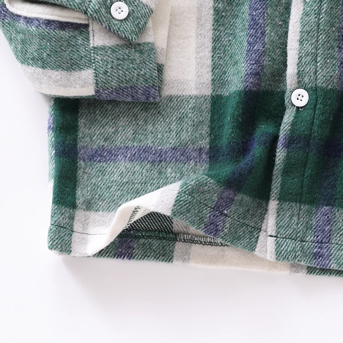 Kid Boy Plaid Button Up Hoodie   image 4