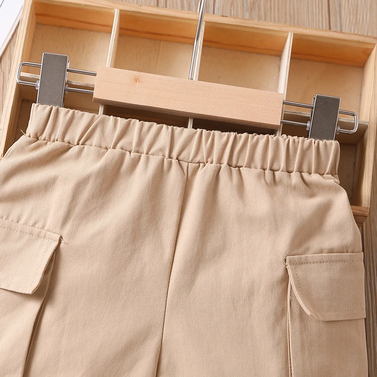 Toddler Boy 100% Cotton Solid Cargo Shorts   image 3