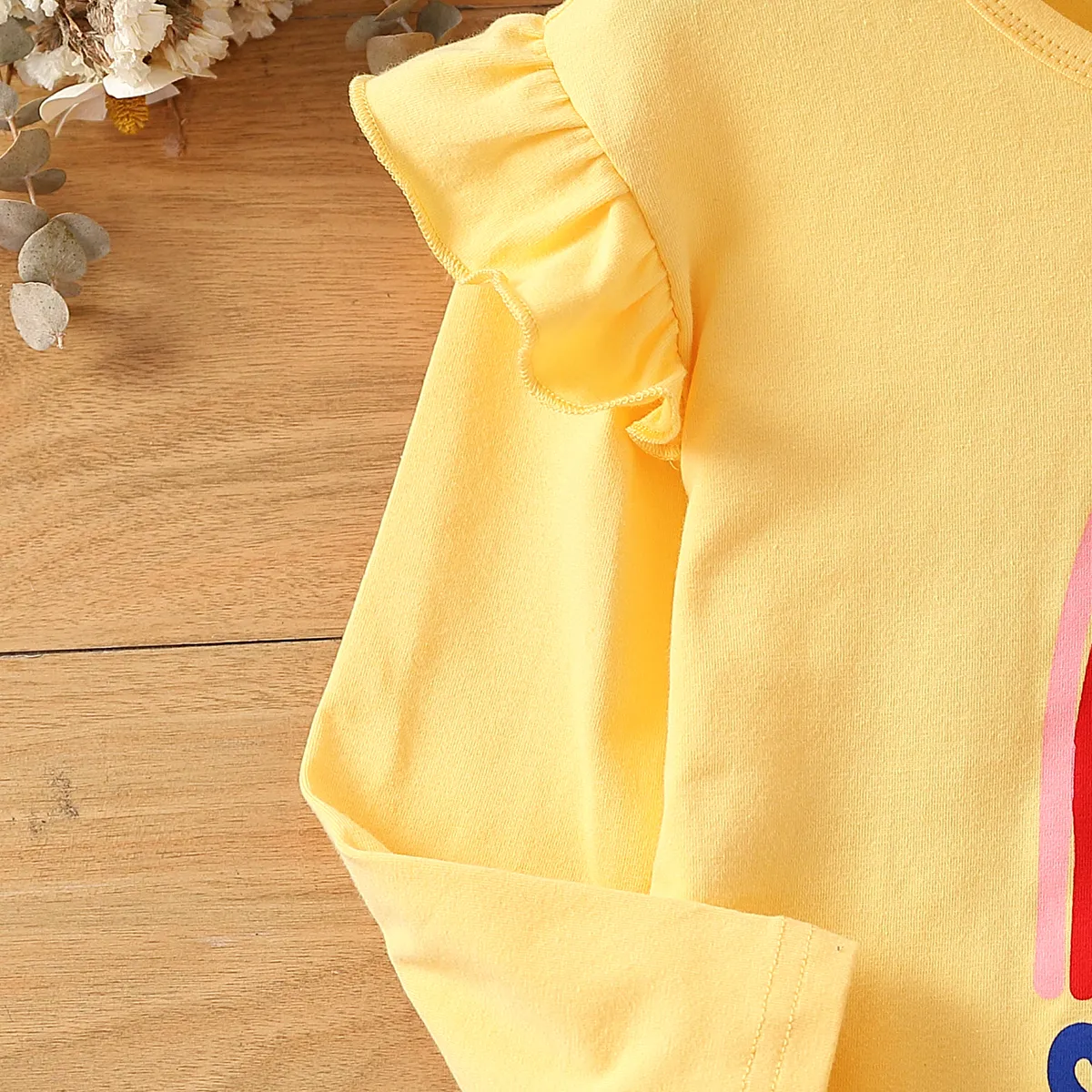 Criança Menina Mangas franzidas Infantil Manga comprida T-shirts  image 5