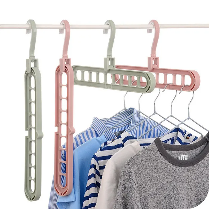 Magic Multi-Port Hangers Multifunction Space Saving Plastic Clothes Rack Drying Hanger Storage Rack