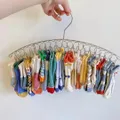 Clothes Hanger Stainless Steel Sock Drying Rack with 20 Clips  image 2