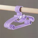 10-pack Baby Hangers Plastic Kids Non-Slip Clothes Hangers for Laundry and Closet Light Purple