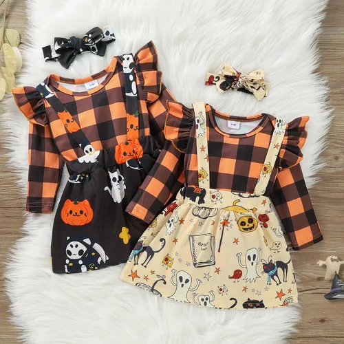 2pcs Toddler Girl Halloween Elegant Cotton Set Only $26.99 PatPat US Mobile