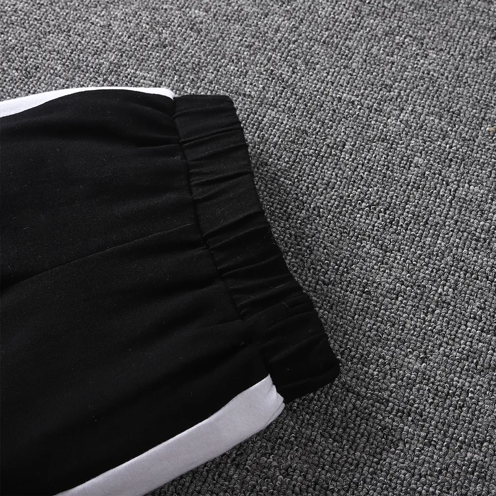 2pcs Baby Boy/Girl 95% Cotton Colorblock Hoodie and Shorts/Sweatpants Set big image 5