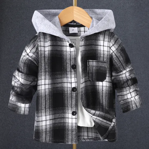 Toddler Boy/Girl Classic Plaid Hooded Jacket