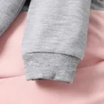 2pcs Toddler Girl Trendy Colorblock Sweatshirt and Elasticized Pants Set MultiColour image 5