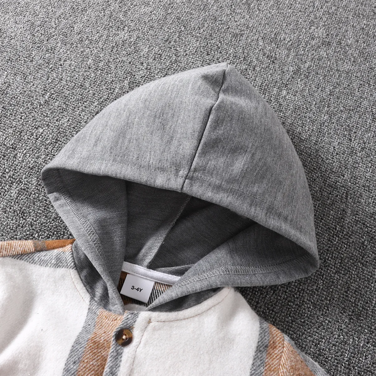 2pcs Toddler Boy Trendy Ripped Denim Jeans and Plaid Hooded Jacket Set  image 3