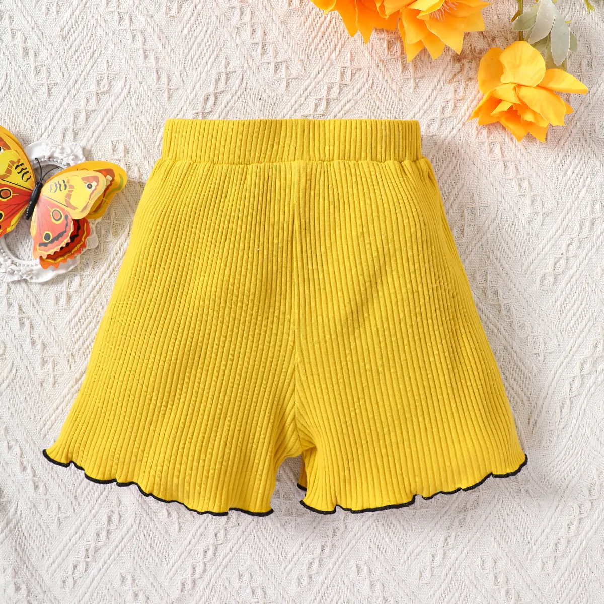 Kleinkinder Mädchen Basics Shorts gelb big image 1
