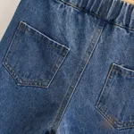 Kid Boy Casual Cotton Elasticized Ripped Denim Jeans  image 4