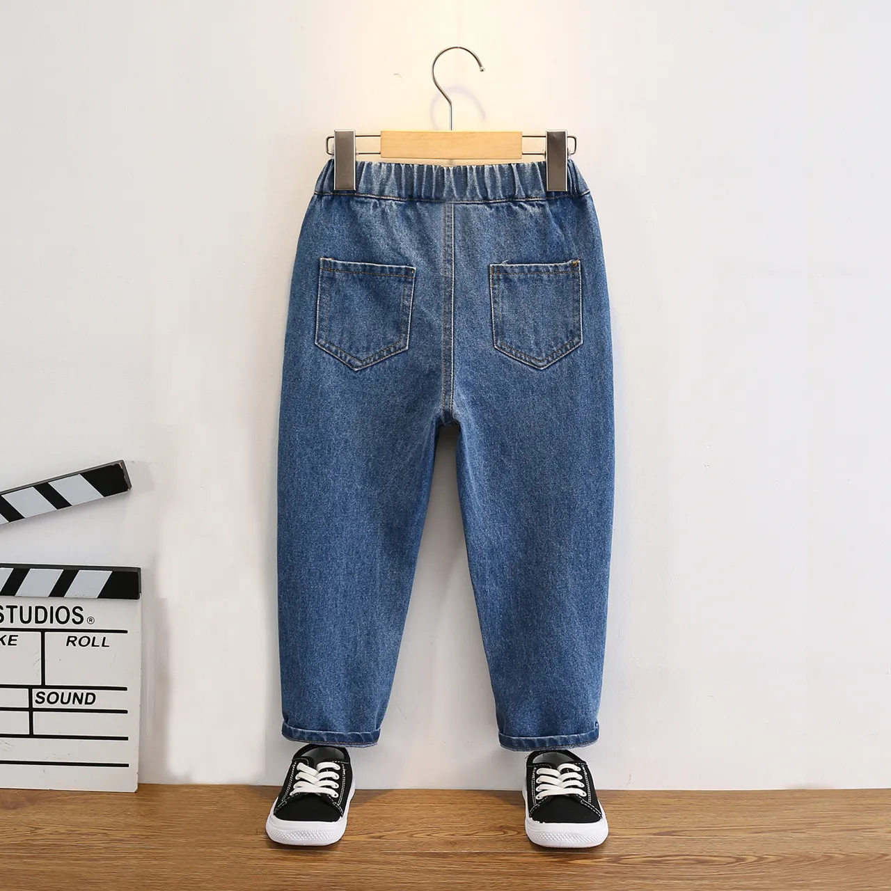 Kid Boy Casual Cotton Elasticized Ripped Denim Jeans  image 5