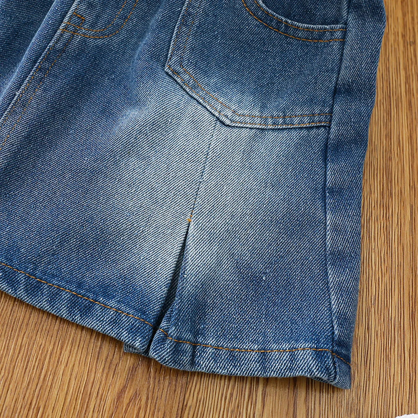 Kid Girl Pockets Denim Skirt   image 5