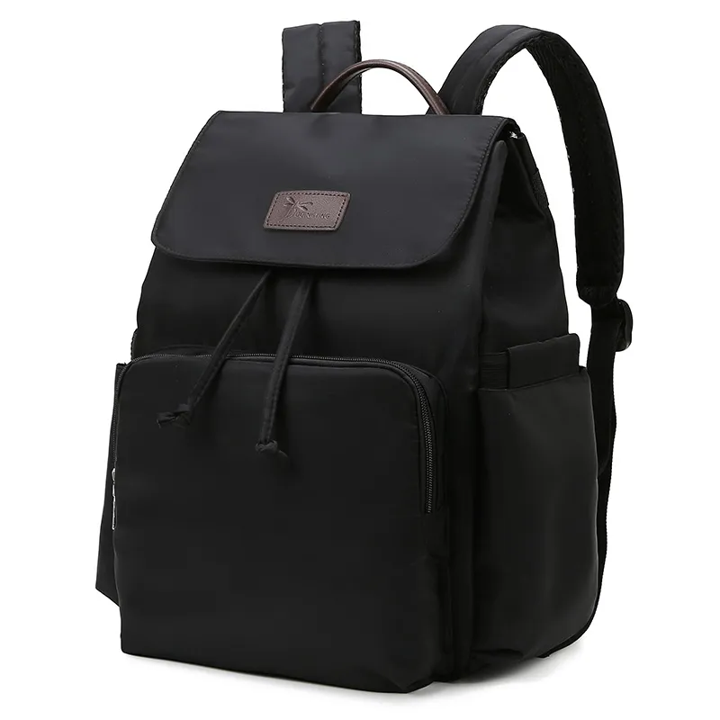حقيبة ظهر للحفاضات متعددة الأقسام بسعة كبيرة حقيبة ظهر للأمومة متعددة الوظائف أسود big image 1