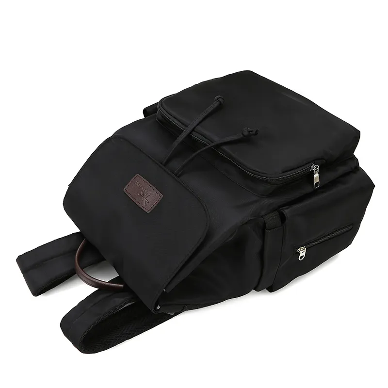 حقيبة ظهر للحفاضات متعددة الأقسام بسعة كبيرة حقيبة ظهر للأمومة متعددة الوظائف أسود big image 1