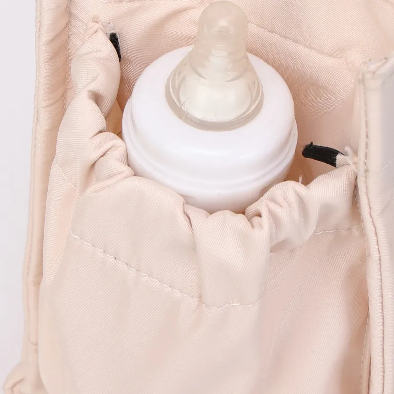 Diaper Bag Tote Mom Bag Large Capacity Multifunction Handbag with Adjustable Shoulder Strap Beige image 6