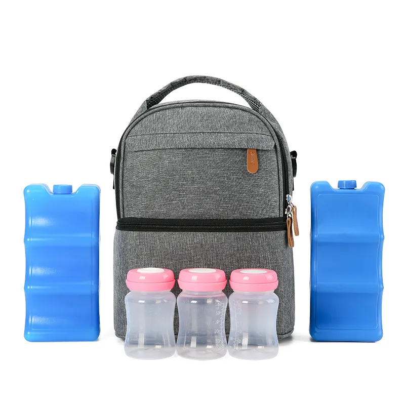 Baby Diaper Bag, Multifunctional Backpack Large Capacity Mummy Bag Grey image 2