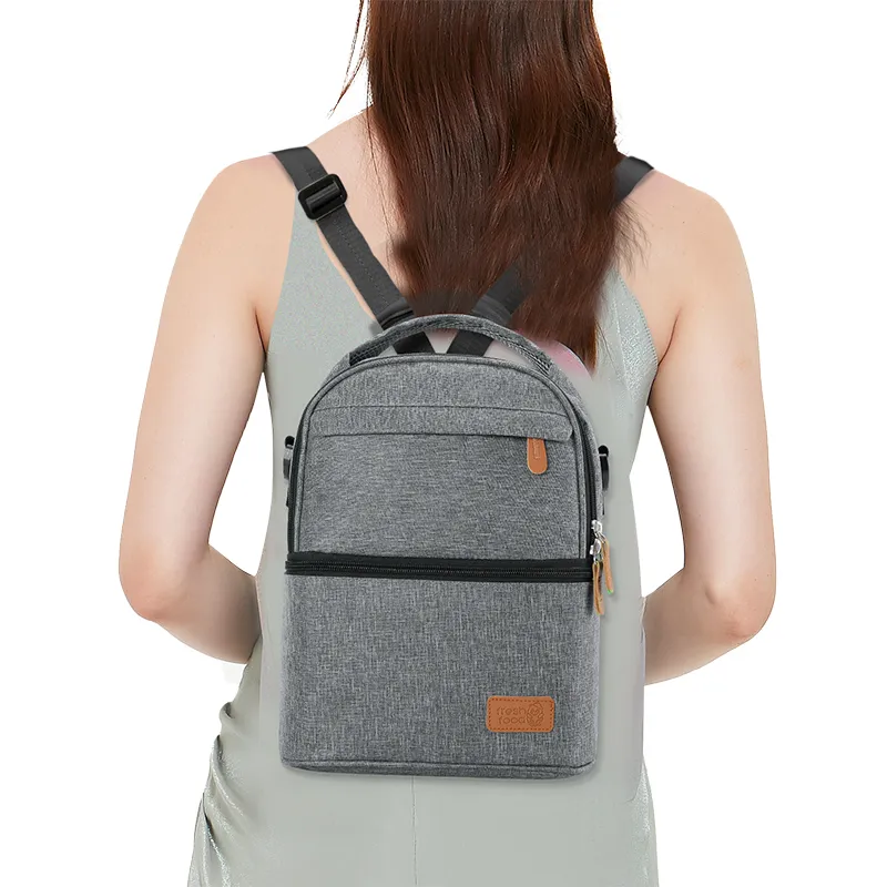 Baby Diaper Bag, Multifunctional Backpack Large Capacity Mummy Bag Grey image 5
