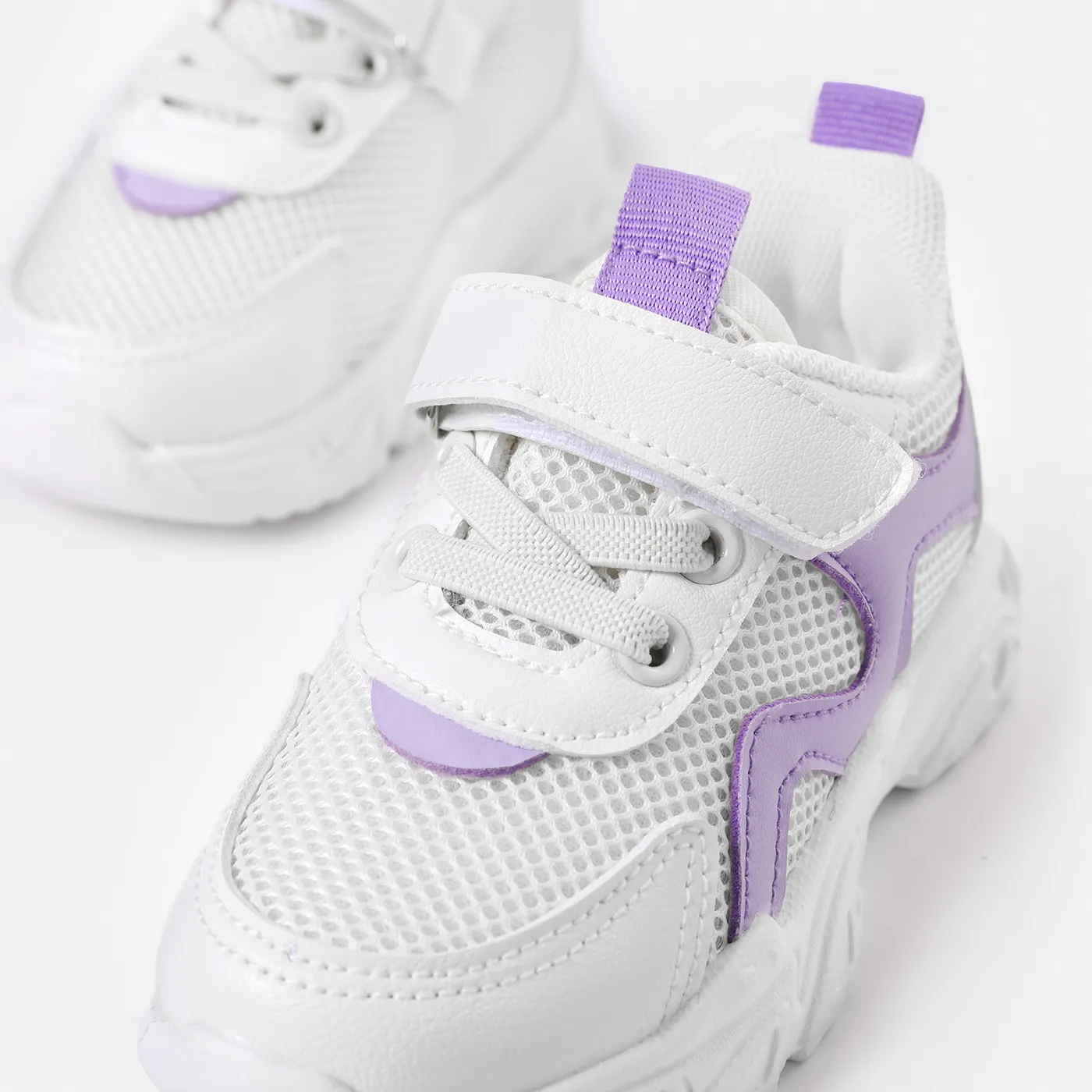 Toddler / Kid Mesh Breathable Light Purple Sneakers  image 4