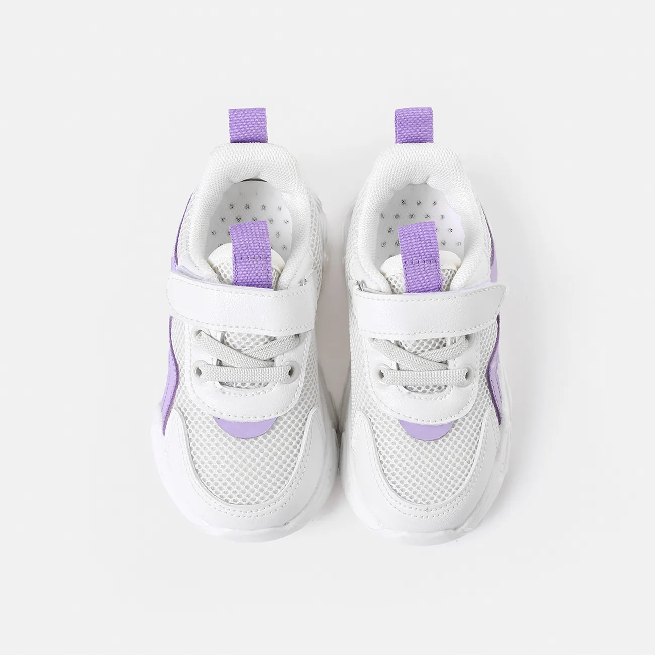 Toddler / Kid Mesh Breathable Light Purple Sneakers  big image 1