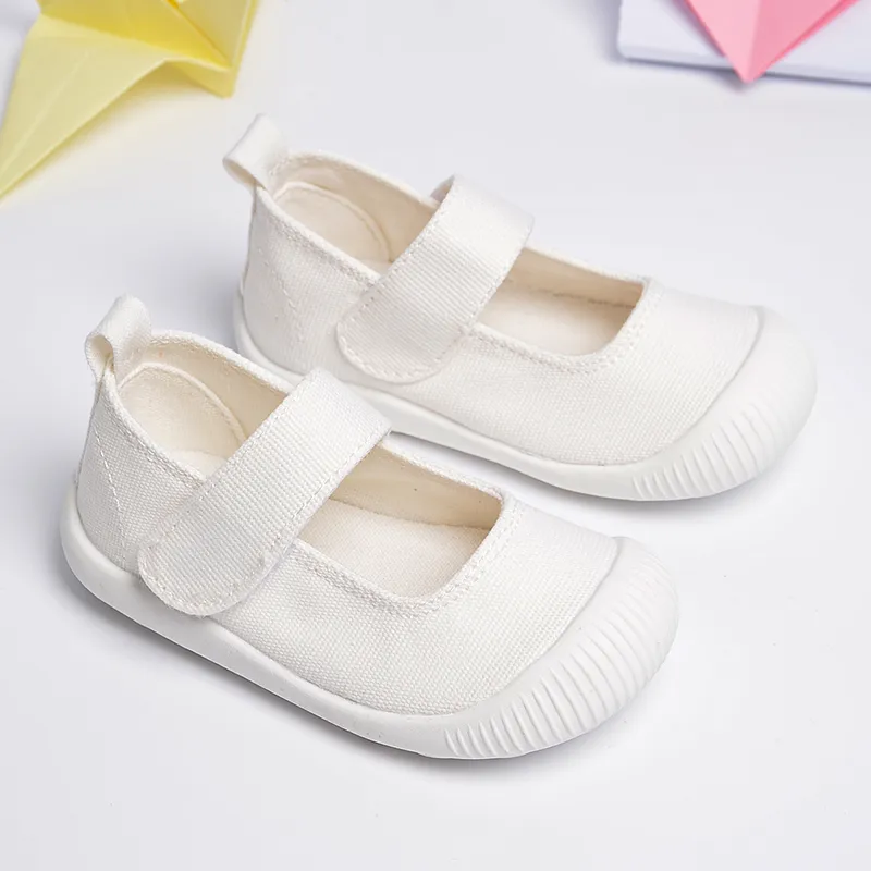 Toddler/Kid Solid Velcro Sport Shoes White image 2