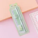 5-pack Pencil Stationery Set with Ruler Eraser Pencil Sharpener School Gift Stationery Set Student Stationery Supplies Light Green
