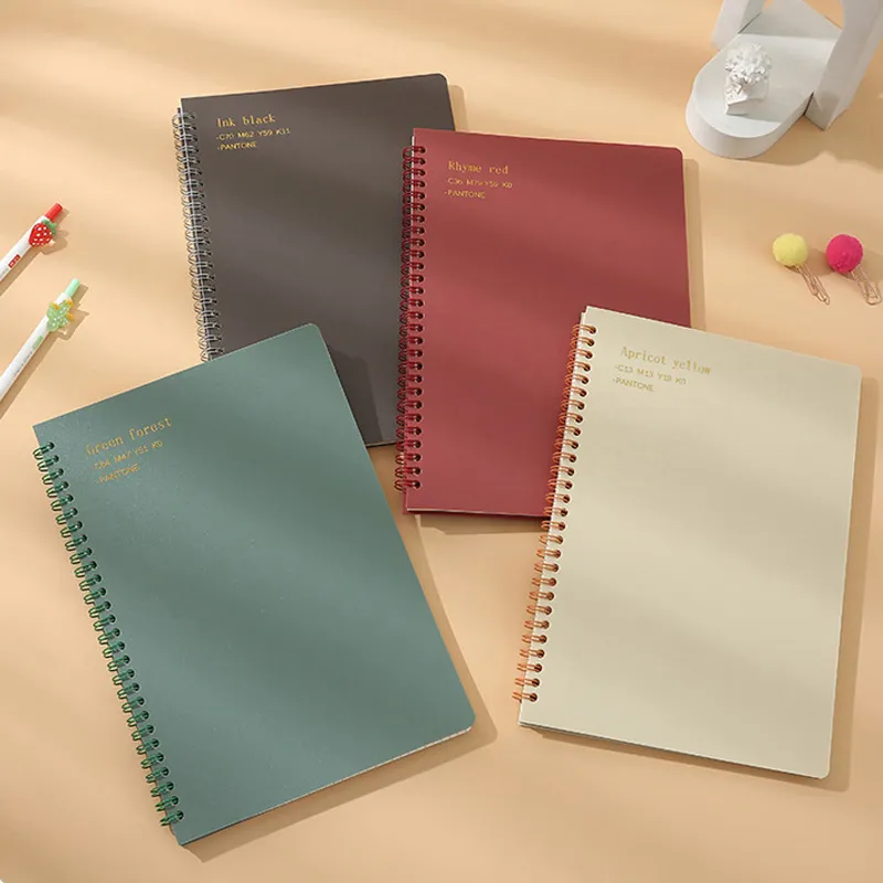 A5 Spiral Notebook Hardcover 80 Sheets Thick Wirebound Journal Notepad Office School Supply Stationery  big image 1