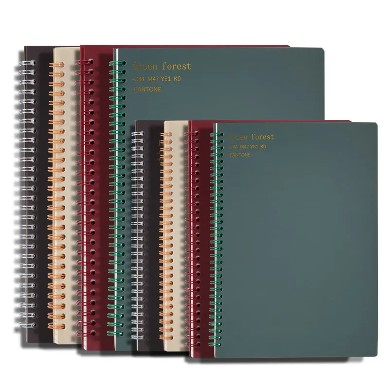 A5 Spiral Notebook Hardcover 80 Sheets Thick Wirebound Journal Notepad Office School Supply Stationery  image 2