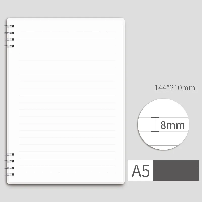 A5 Spiral Notebook Morandi Wirebound Premium Lined Paper Journal Notepad Office School Supply Stationery  big image 1
