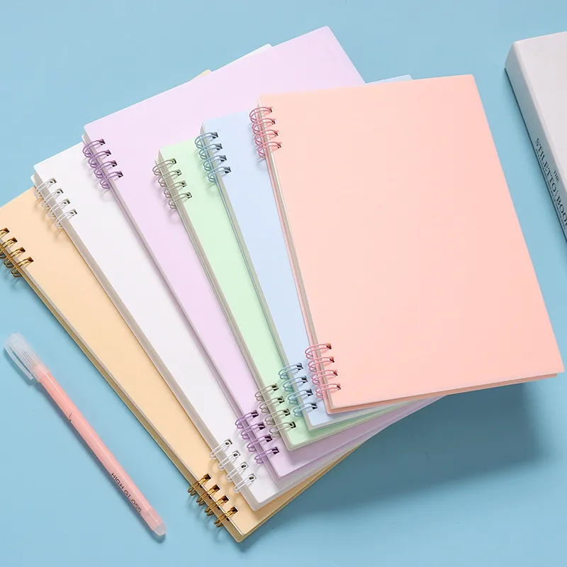 A5 Spiral Notebook Morandi Wirebound Premium Lined Paper Journal Notepad Office School Supply Stationery  image 3