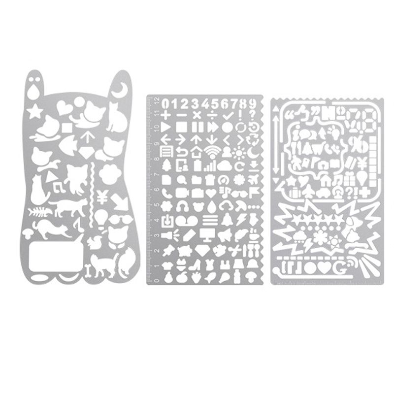 3-pack Metal Stencil Bookmark DIY Stencil Templates For Engraving Painting Scrapbooking