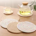 3-pack Potholders Set Sturdy Cotton Thread Weave Hot Pot Holders Hot Pads Hot Mats for Cooking Baking  image 5