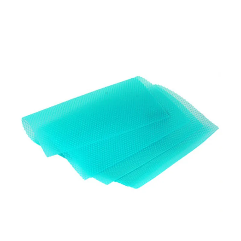 4Pcs Refrigerator Liner Mats Non-slip Kitchen Shelf Liner Drawer Liners Table Placemats Can Be Cut Light Blue big image 1